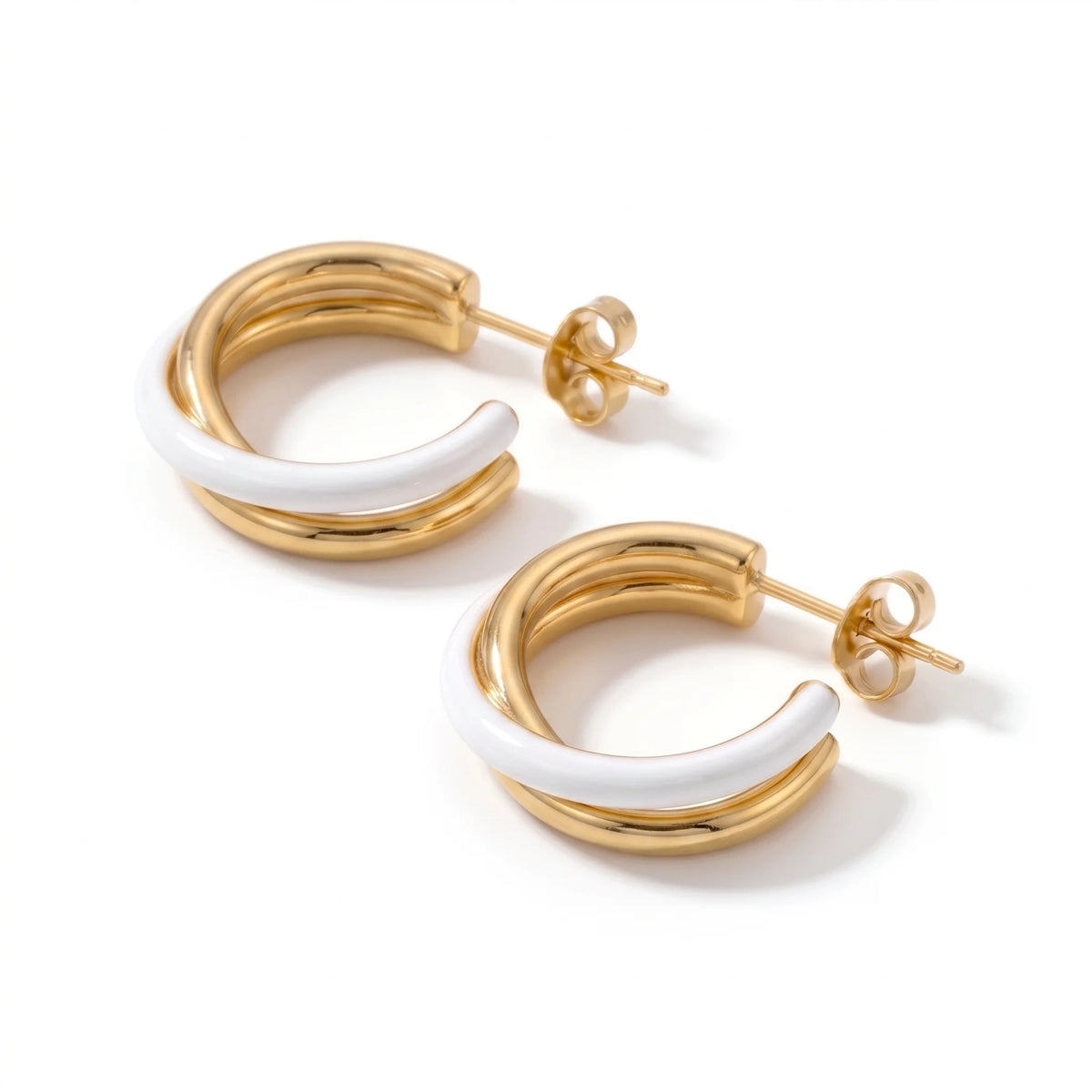 Pendientes Twist Dorado y Plateado